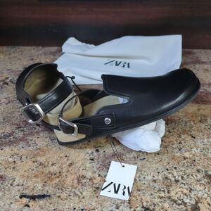ZARA BUCKLED BACK STRAP CLOGS